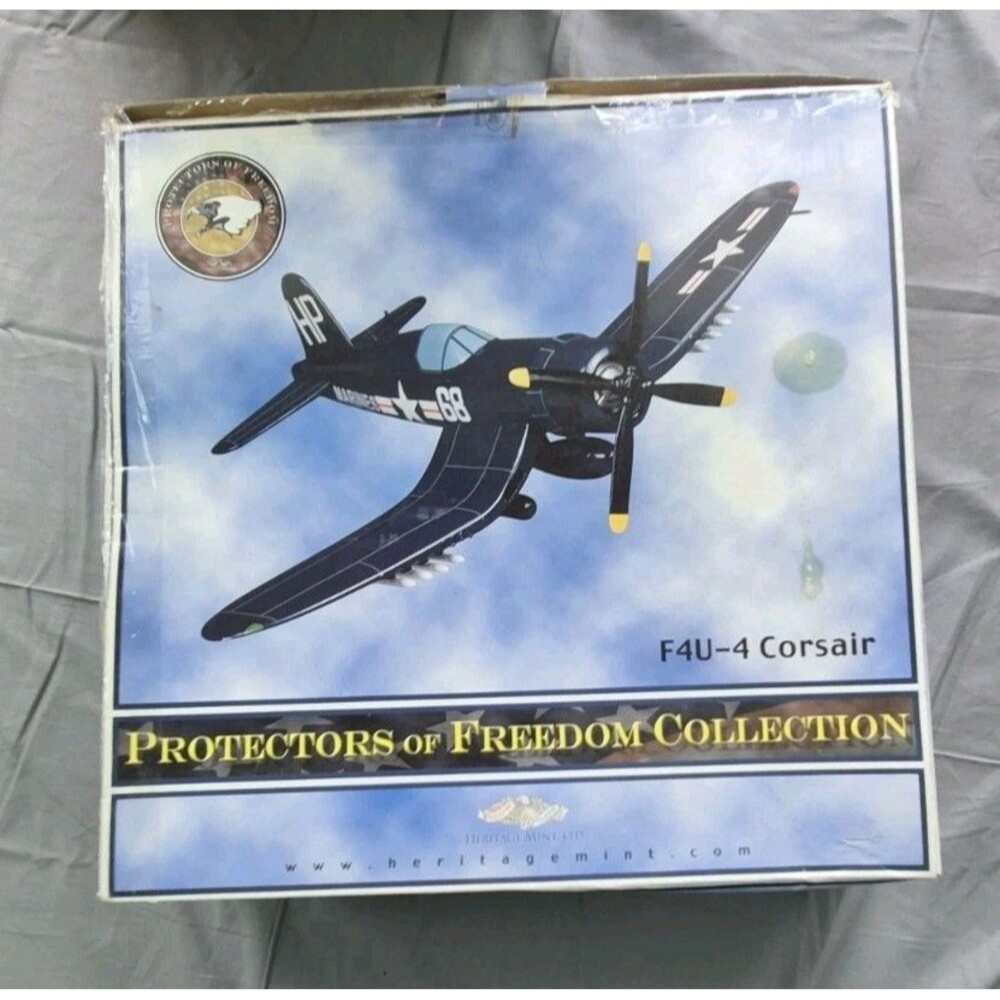 Heritage Mint F4U-4 Corsair Desk Model Protectors Of Freedom Collection Wooden